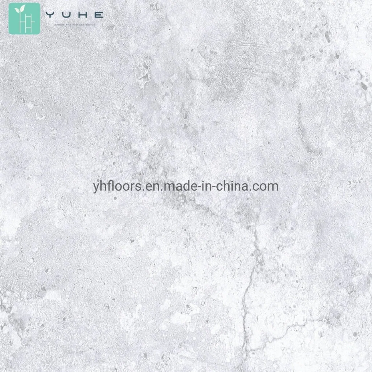 White Cotton Stone Plate 100% Waterproof Spc Rigid Floor for Kitchens & Bathroom Use Floor Tile Yh101-10