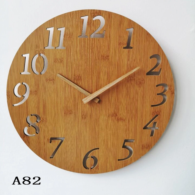 Amazon Hot Sale Living Room Creative Wall Clock Personality Decorative Bamboo Clock