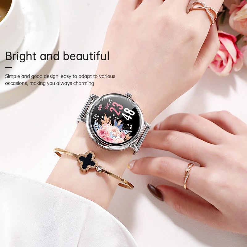 High quality/High cost performance  Stainless Steel Smart Woman Smartwatch IP68 Waterproof Smart Watch for Ios Lw06