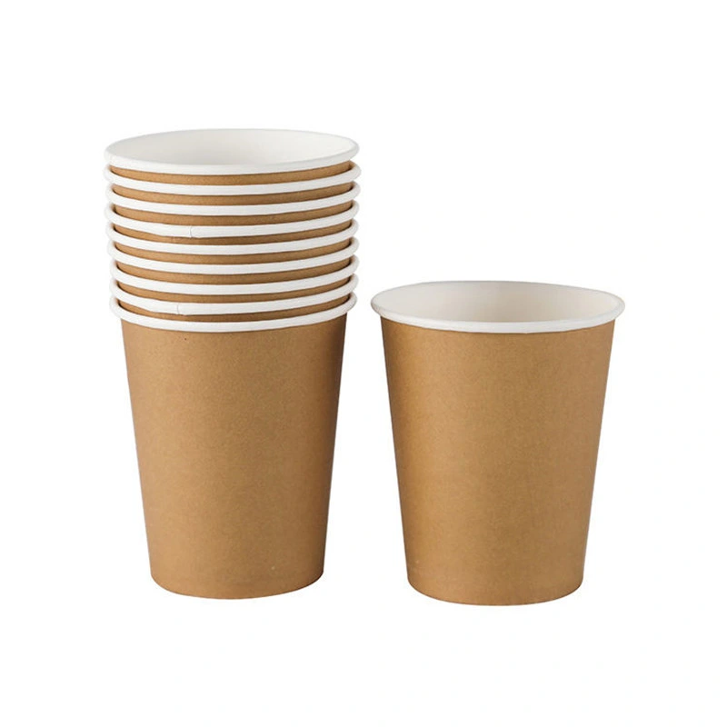 9oz compostable desechable color Airline taza de café papel niños DIY Copa de papel caliente de fiesta hecha a mano