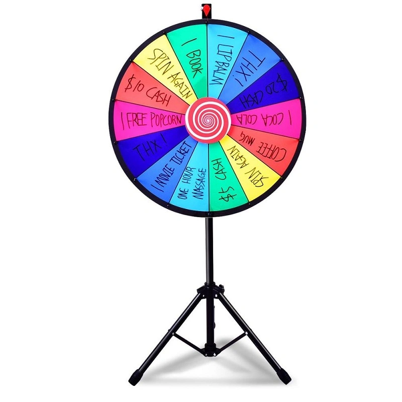 Prize Wheel Game Custom Design Hot Sell Tripod Dry Erase Prize Wheel