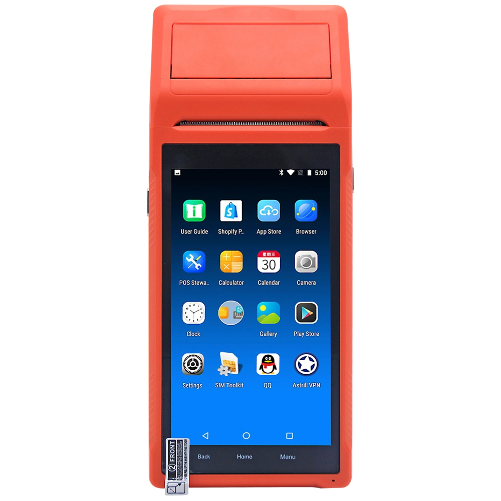 5.5 Inch Handheld Android POS Terminal with Thermal Printer Barcode Scanner