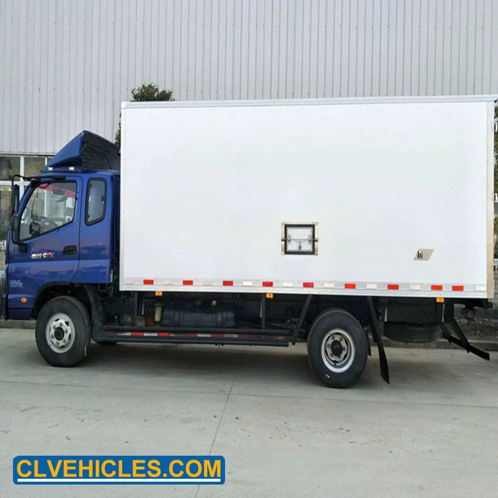 Foton 4X2 6ton sala fría la carne congelada de la carga de camiones de alimentos refrigerados Van