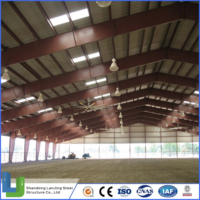 Prefabricated Metallic Sheds Steel Structure Warehouse Workshop Hangar Garage Industrial Buildings with H Section Frame