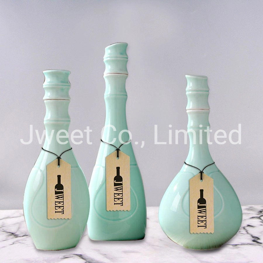 Manufacturer 500ml Sake Bottle Empty Ceramic Sake Wine Bottle