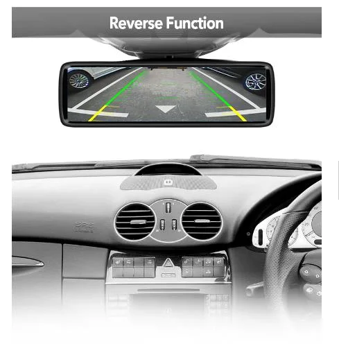 Kit Car Full Display Mirror 8.88inch IPS Screen with 1 Piece Reverse Camera 1080P View Angle 130 Degree HD Rear Camera Guideline