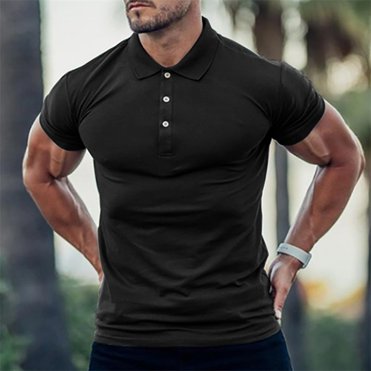 Manufacturer Price Solid Printing Logo Causal Sports Polo T-Shirt for Men