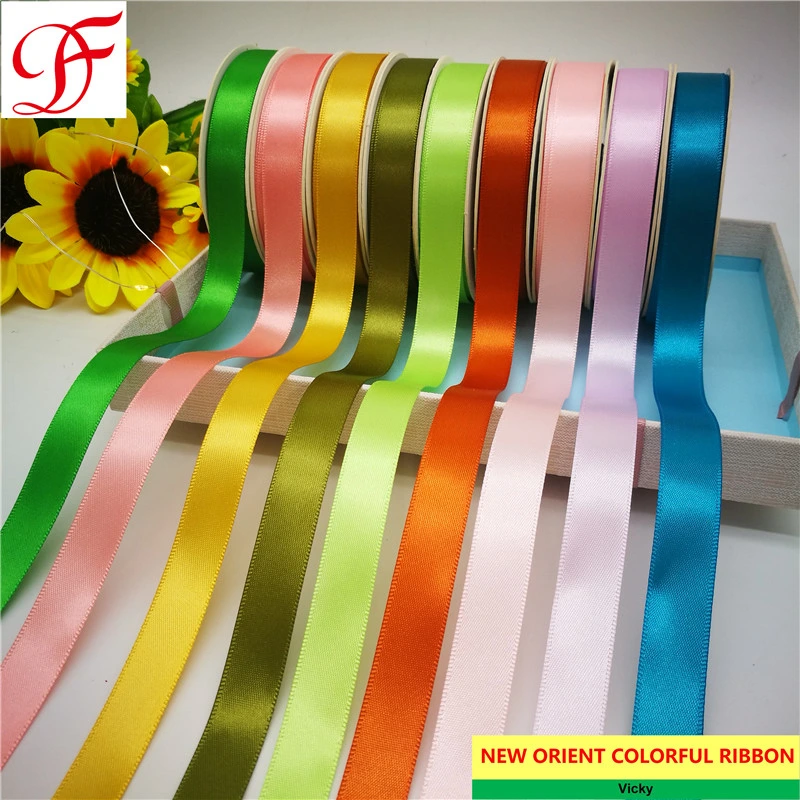 Glitter Printing Satin Ribbon Double/Single Face Gingham Metallic Velvet Ribbon for Gifts/Packing/Xmas