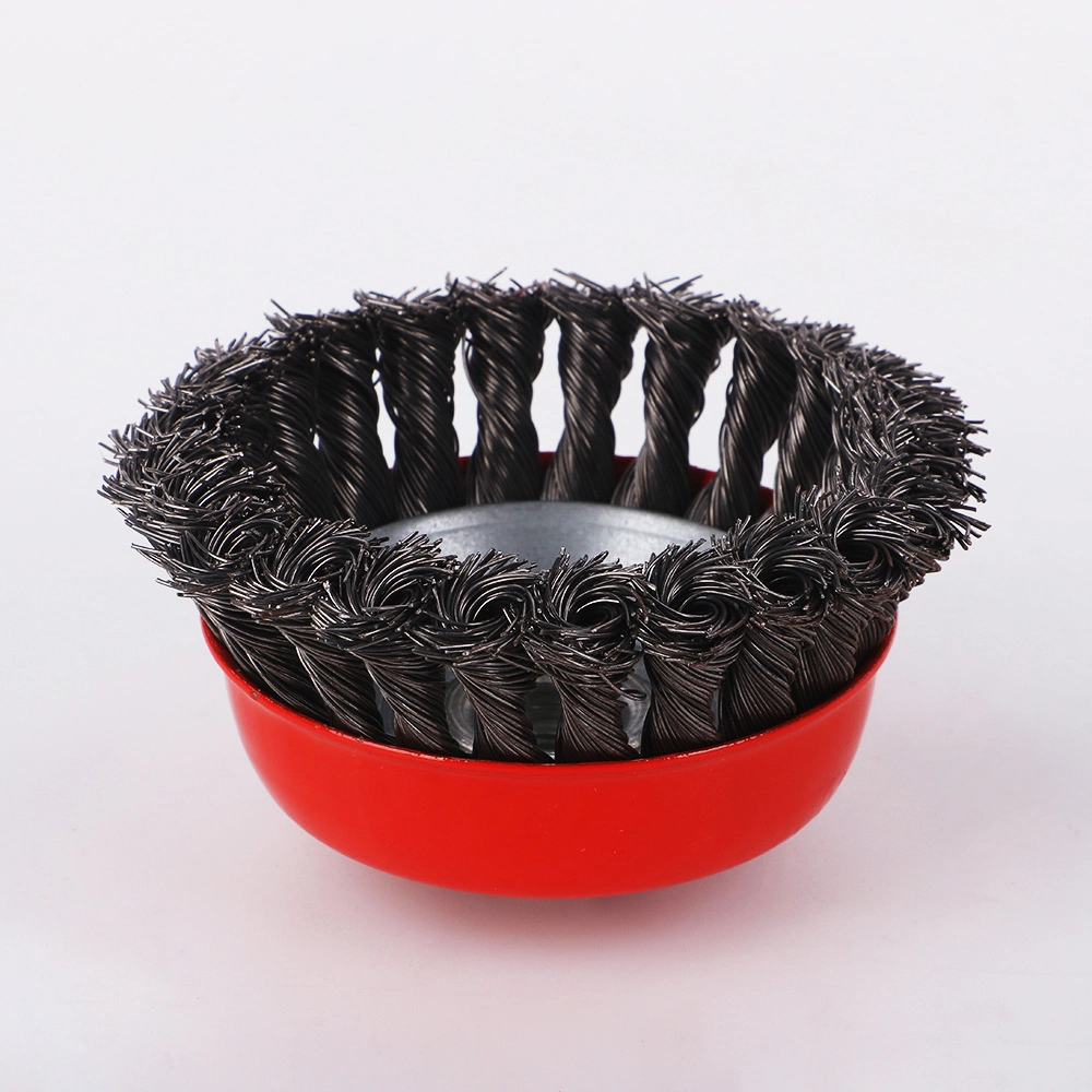 Knotted Twist Cup Wire Brush