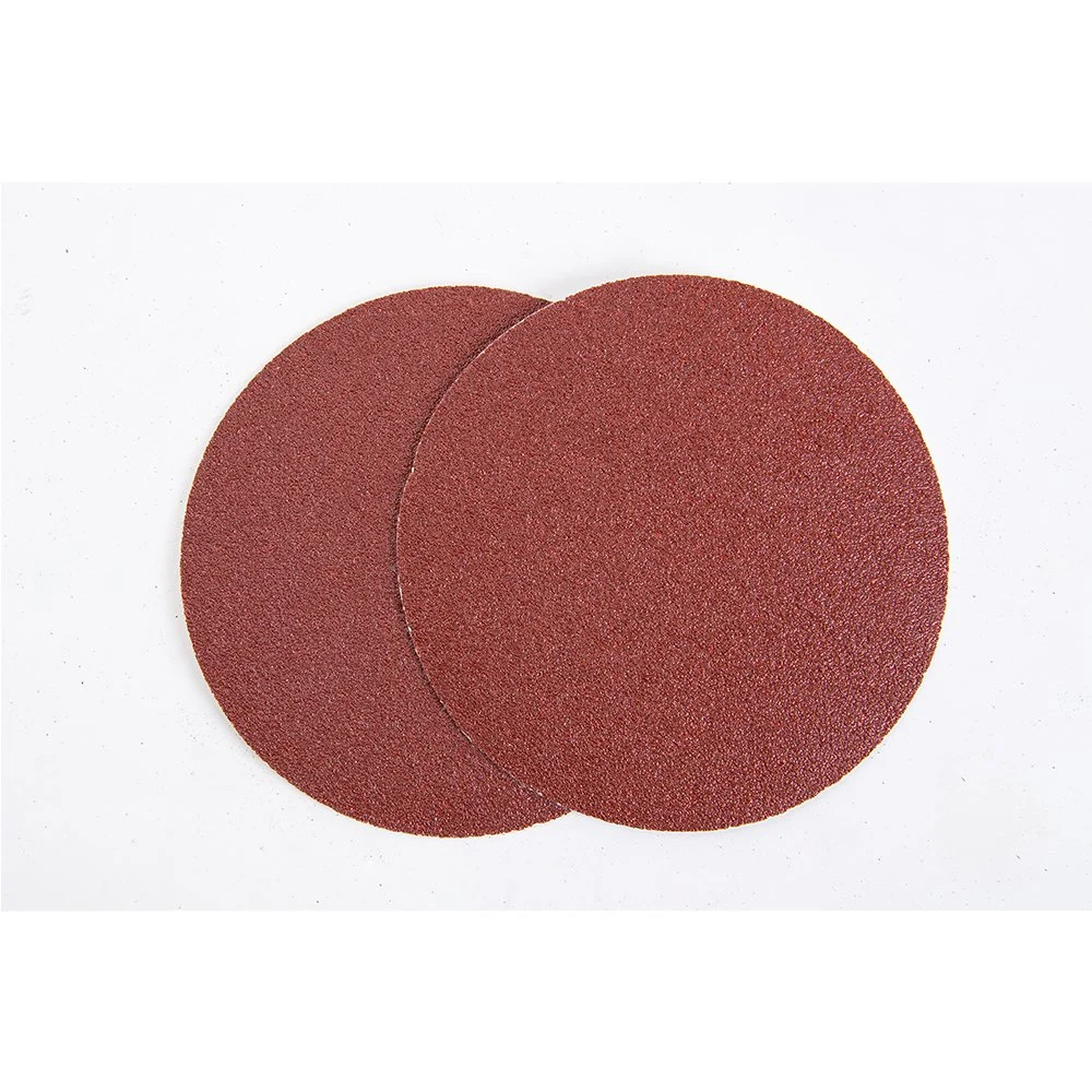 Red Color Aluminum Oxide 125mm 5 Inch 8 Holes Hook and Loop Abrasive Sanding Disc Round Sand Paper for Metal Wood