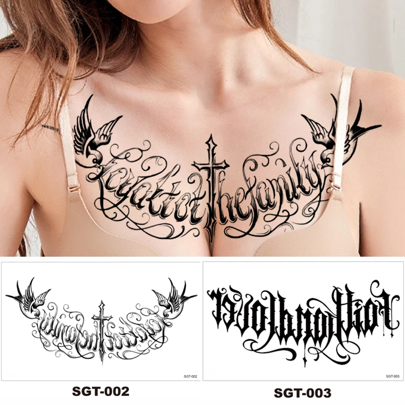 Wholesale/Supplier Personalized Waterproof Temporary Three-Faced Buddha Over-The-Shoulder Dragon Body Art Tattoo Sticker Made in China Manufacturers Customize in Stock