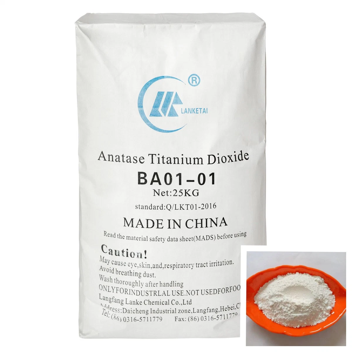 Anatase Titanium Dioxide Coloring Power Is Good for Building Paint Paper Waterproof Paint Rubber Coating Textile