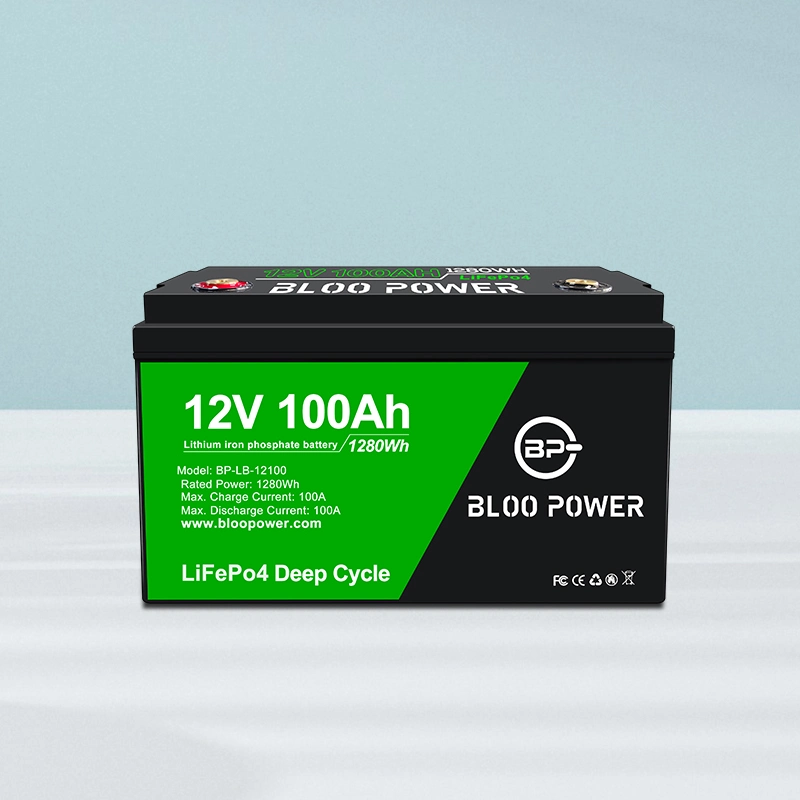 Bloopower Deep Cycle Lithium-Ionen-Akku 12 V Solarlicht LiFePO4 für den Sensor des Stromübertragungssystems zur Brandbekämpfung Sicherung