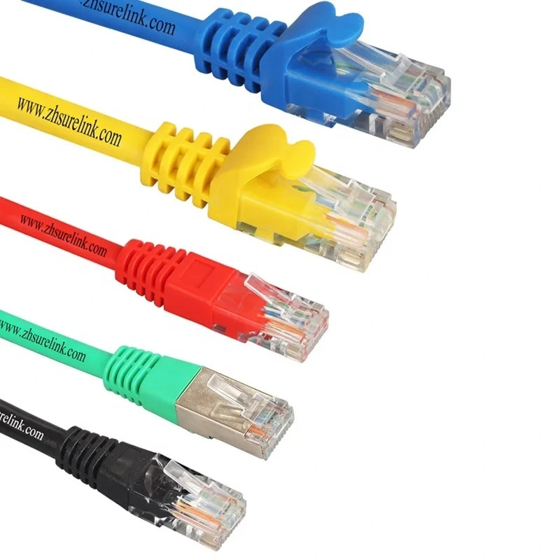8p8c Ethernet Patch Cord Computer RJ45 Plug Connector Shielded or Unshielded Cat5e CAT6 CAT6A Cat7 Flat Network Patch Cable