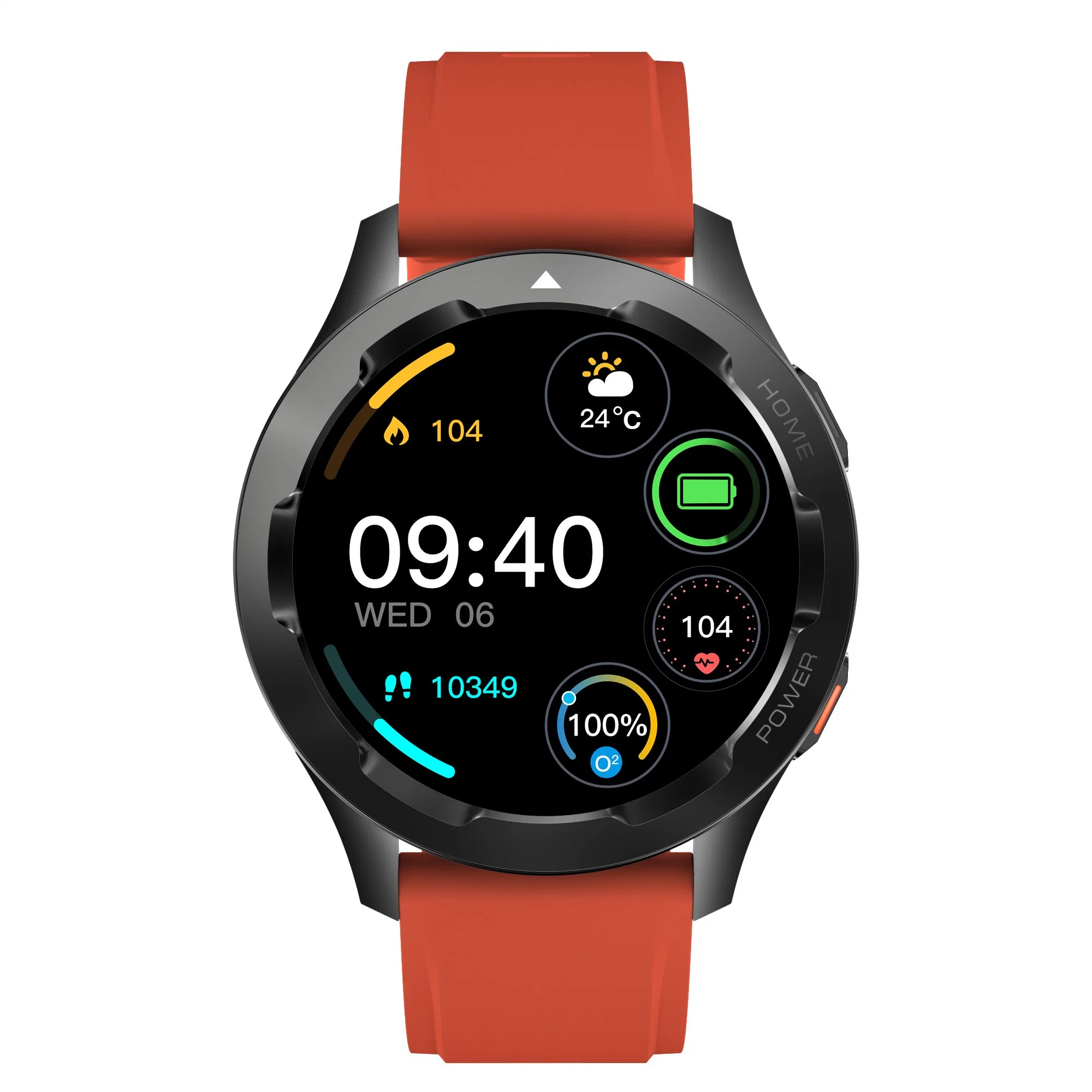 Men Boys Sports Round Display Digital Bluetooth Speaker Android Smart Hand Watch Mobile Phone