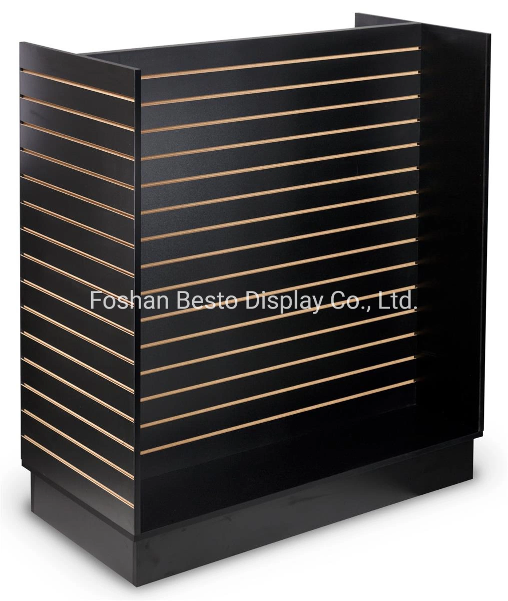 China Shop Black Wood Slatwall European Style Showcase Display for Clothes Store