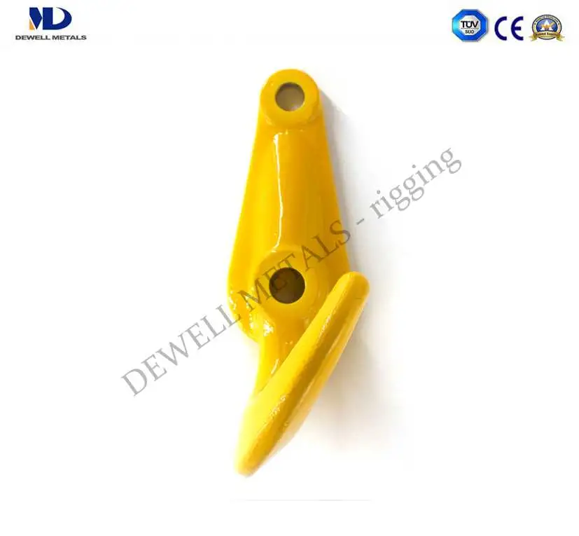 Yellow Painted Rigging Hardware Dorp Forged Grade 80 Lifting Points Weld Hook