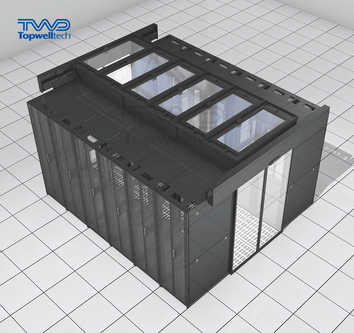 Data Center Cold Aisle Containment Solution for It Data Center Cooling System Server Cabinet