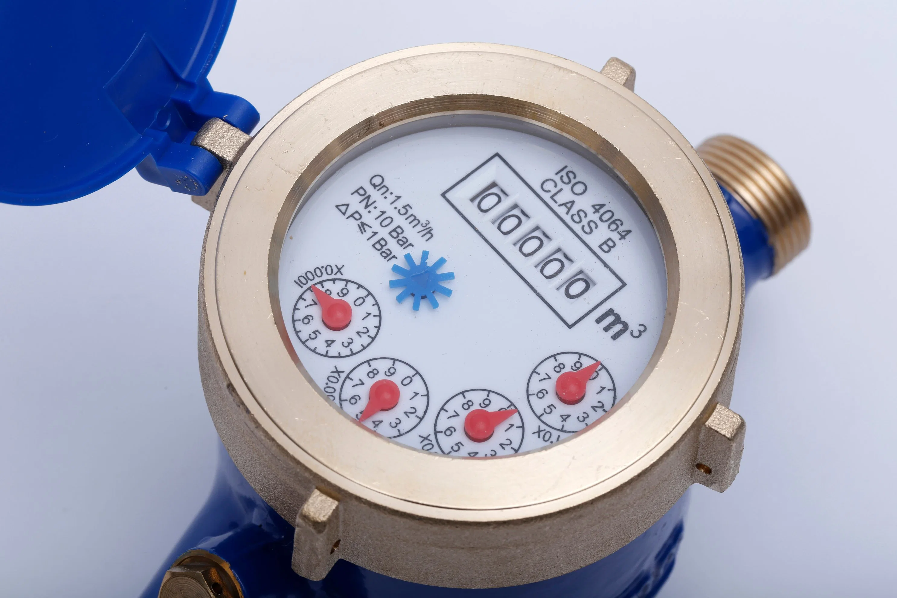 Brass Multi-Jet Dry-Dial Type Cold Water Meter DN15mm