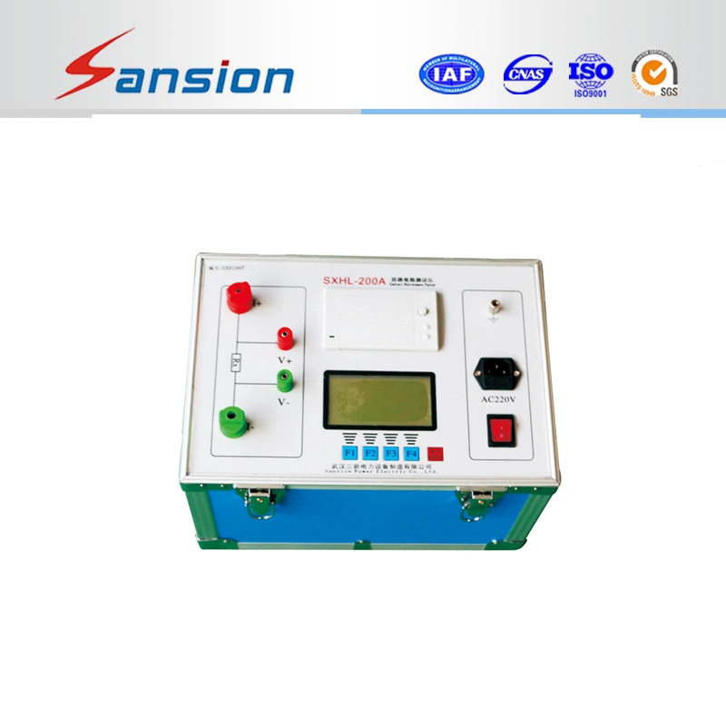 200A IEC62271 Portable Certificación Contacto Medidor de resistencia de bucle/ 200un Micro Probador Ohm