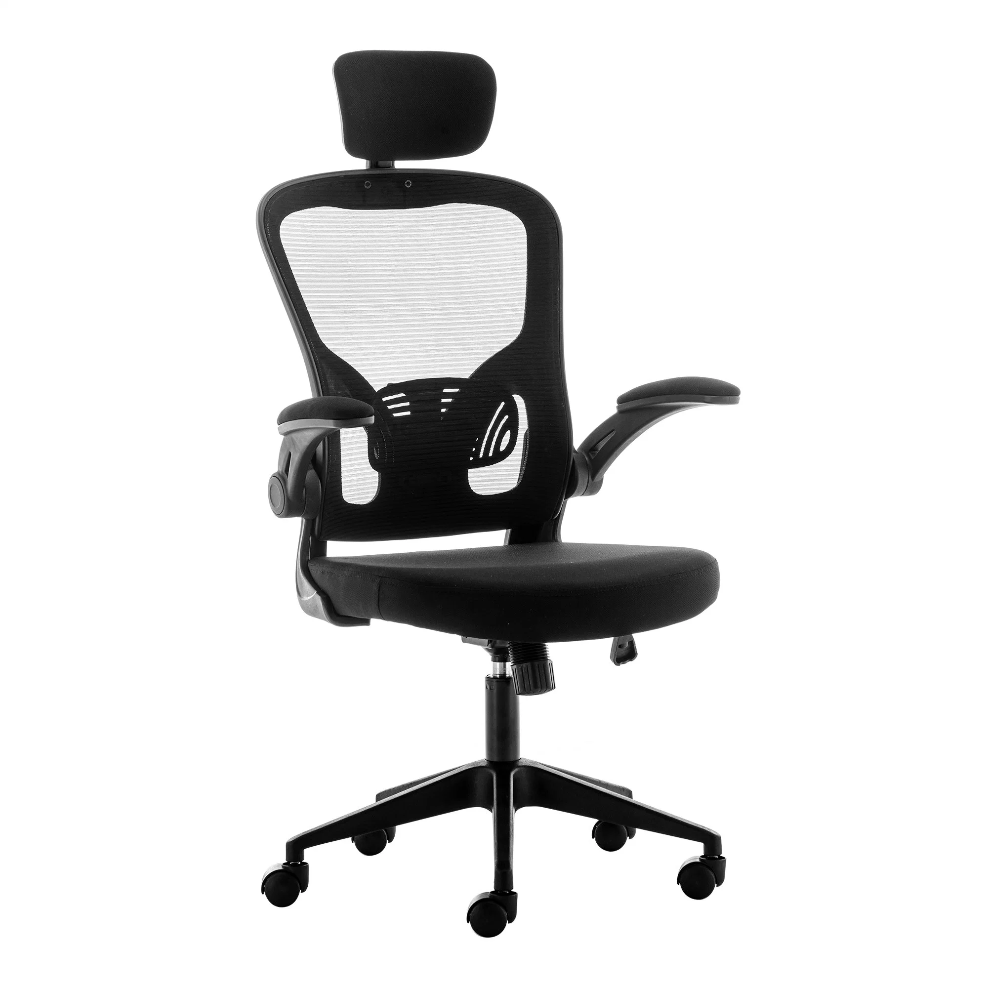 Nouveau mobilier de bureau exécutif pivotant en maille ergonomique moderne pour usine de conception.