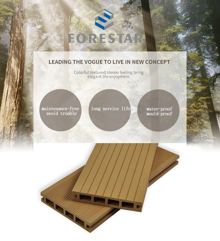 Fire-Retardant Waterproof WPC Decking Wood Plastic Composite WPC Board Garden