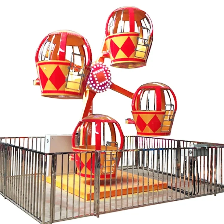 Exciting LED Shot Glass Amusement Park Equipment Rides Kids Ferris Wheel