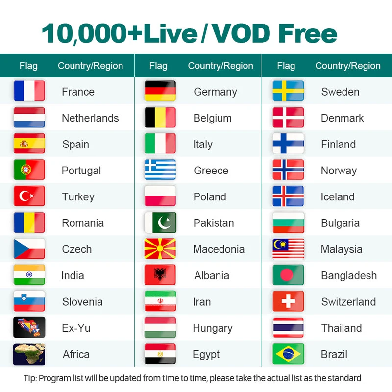 El mejor servidor de IPTV en Portugal No congelar Live&amp;VOD Deportes Football 4K HD Utrl Alemania Europea España Grecia Noruega árabe IPTV Smart TV Box Android M3U