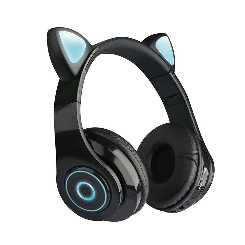 Voyant de l'oreille Cat Bt 5.0 Casque Casque Stéréo Sans Fil casque Vente chaude mignon lourd lumineux de basse écouteurs BT 5.0