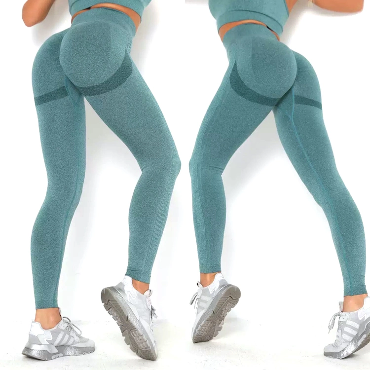 Tianchen Fábrica OEM e ODM Roupas de Ginástica de Compressão Ajustadas Calças de Yoga para Mulheres, Leggings de Ginásio Tiktok Sem Costura com Design Sensual de Contorno.