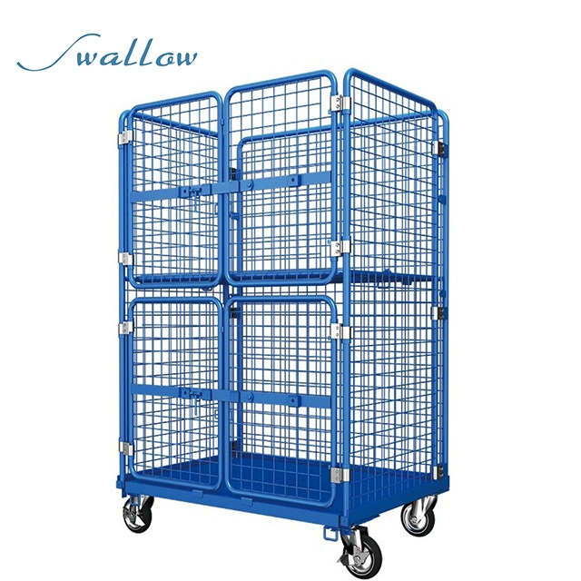 Custom Metal Mobile Roll Cage Trolleys Roll Container Logistic Cart