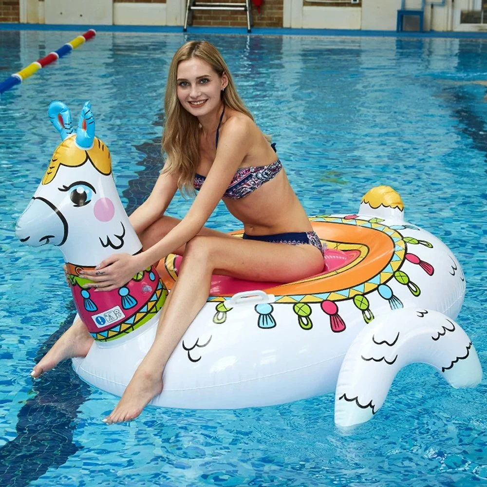 Inflatable Alpaca Floating Float Summer Swim Party Water Float Inflatable Ride