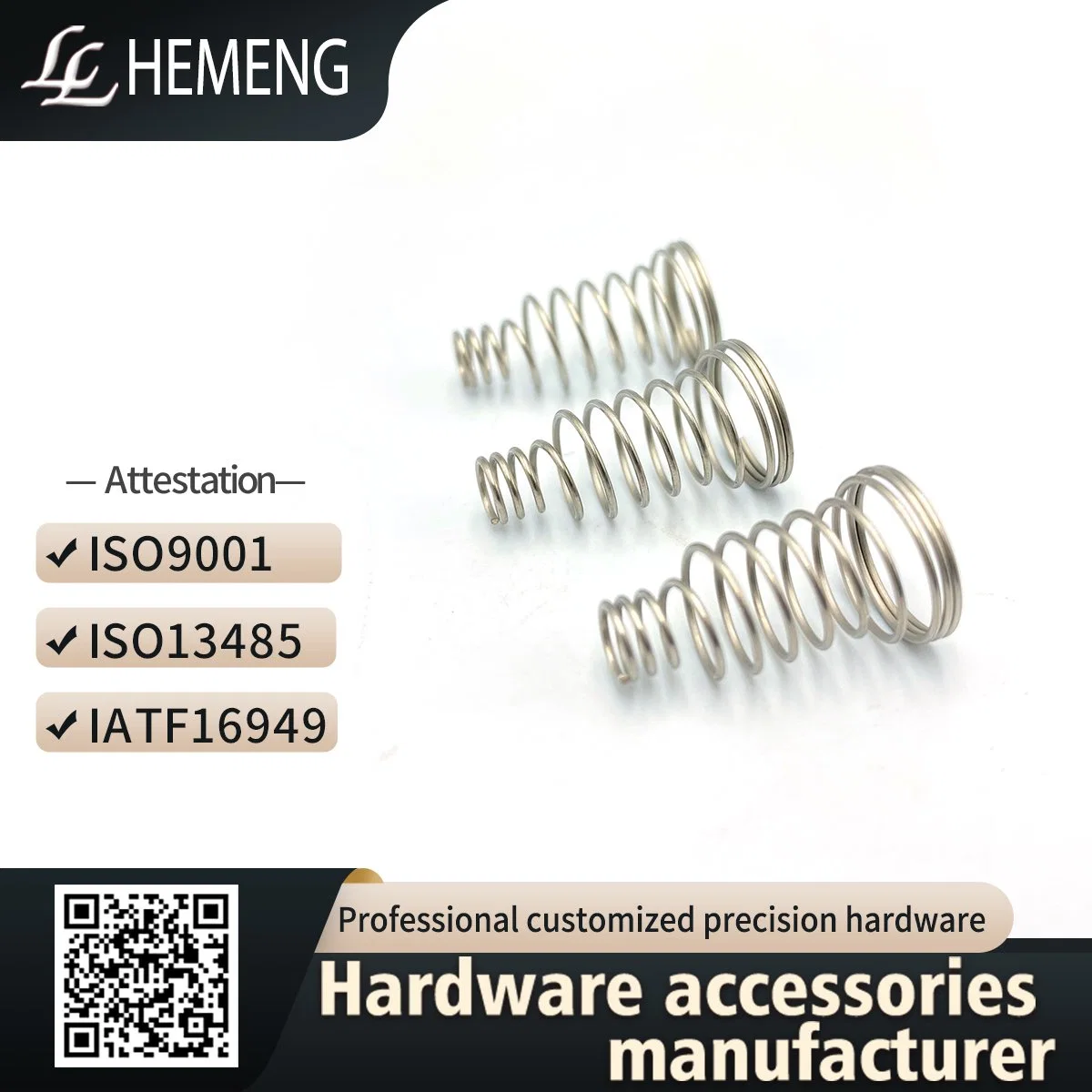 Customized Pressure Coil Metal Stainless Steel Tension Spring (ISO9001/IATF16949)