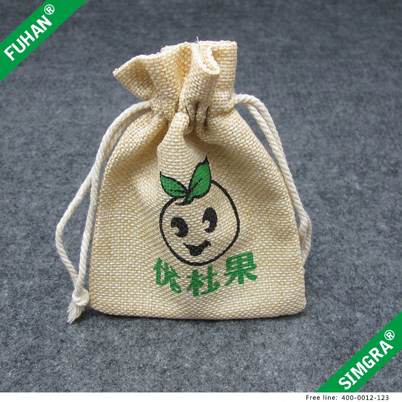 Manufacturer Gift Packaging Small Drawstring Jute Pouch