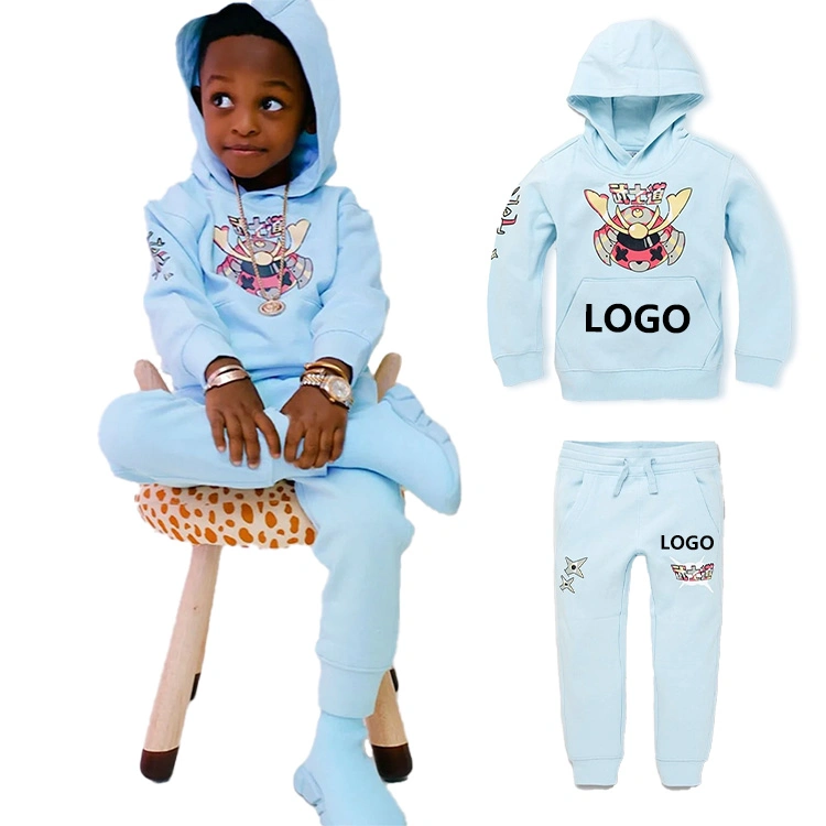 New Arrival Boys Hoodies Sweatpants Designer Jogging Sets Custom Logo Boys Fleece Sweatsuits Tracksuits Winter Sets Kids Clothing Children Apparel