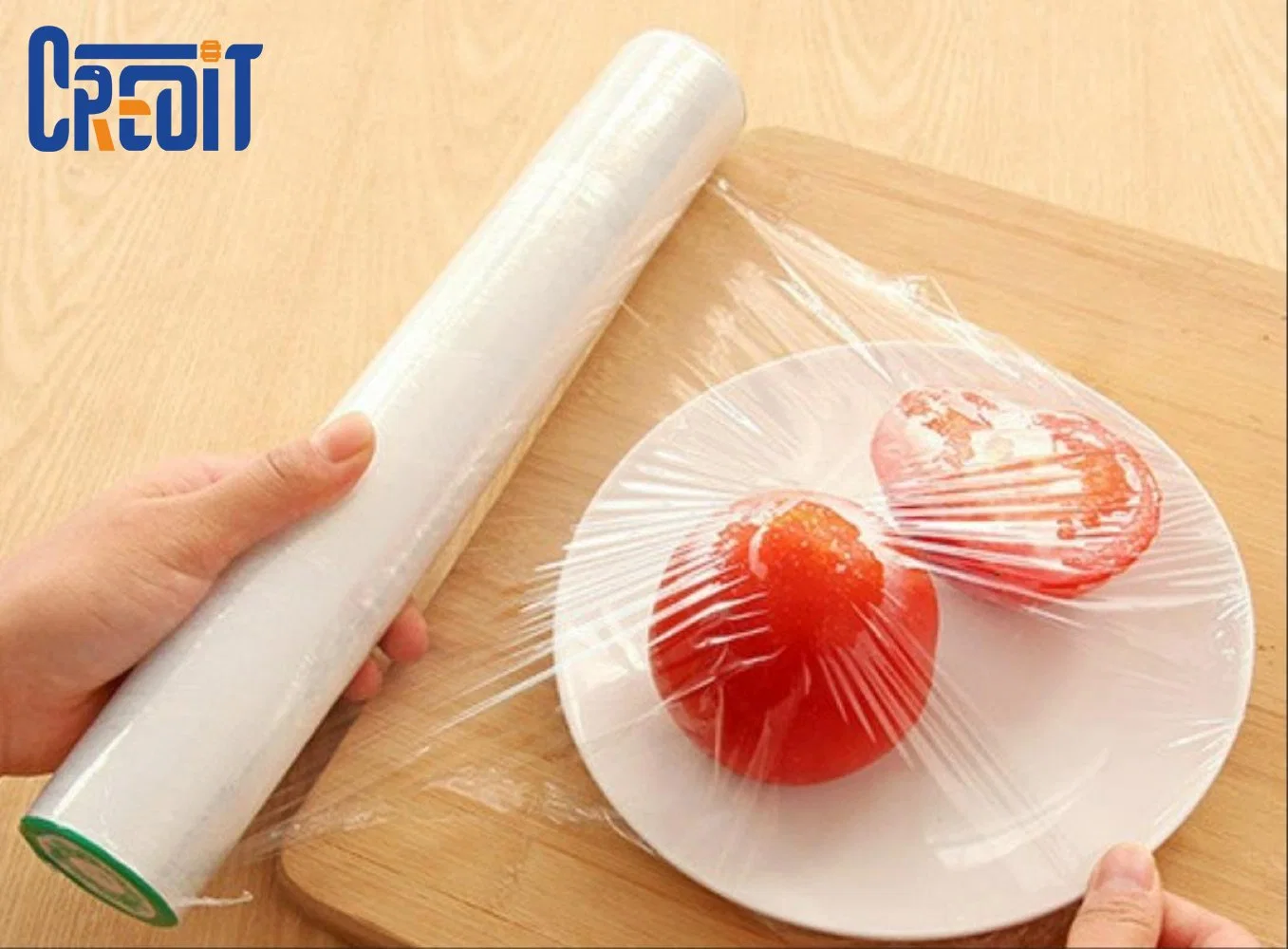 Keep Fresh Protect Food Plastic Antimicrobial Reusable Eco Friendly Stretch PVC PE Cling Film