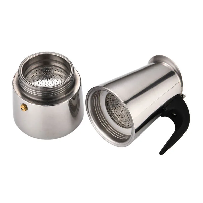 Factory Wholesale/Supplier New Design Custom Moka Pot 6 Cup Stainless Steel Coffer Maker