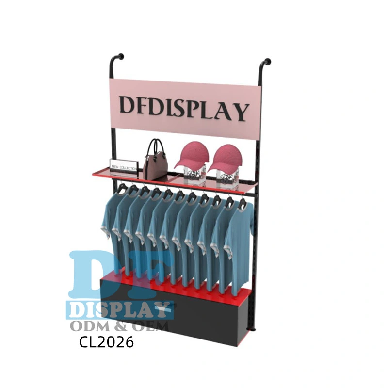 Custom Metal Pipe T Shirt Clothing Rack for Boutique Clothing Racks Garment Display Racks for Clothing Store Display Stands