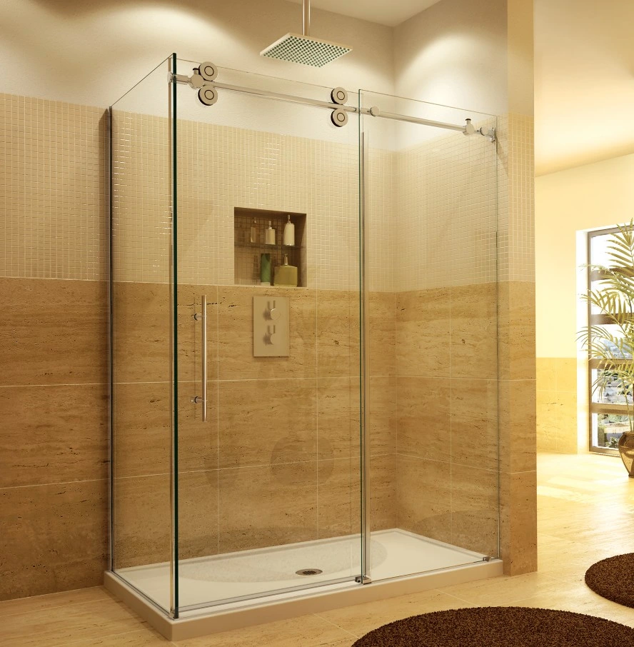 Home Decorative Clear Extra Clear Customized Size Shower Door Tempered Glass Sheet