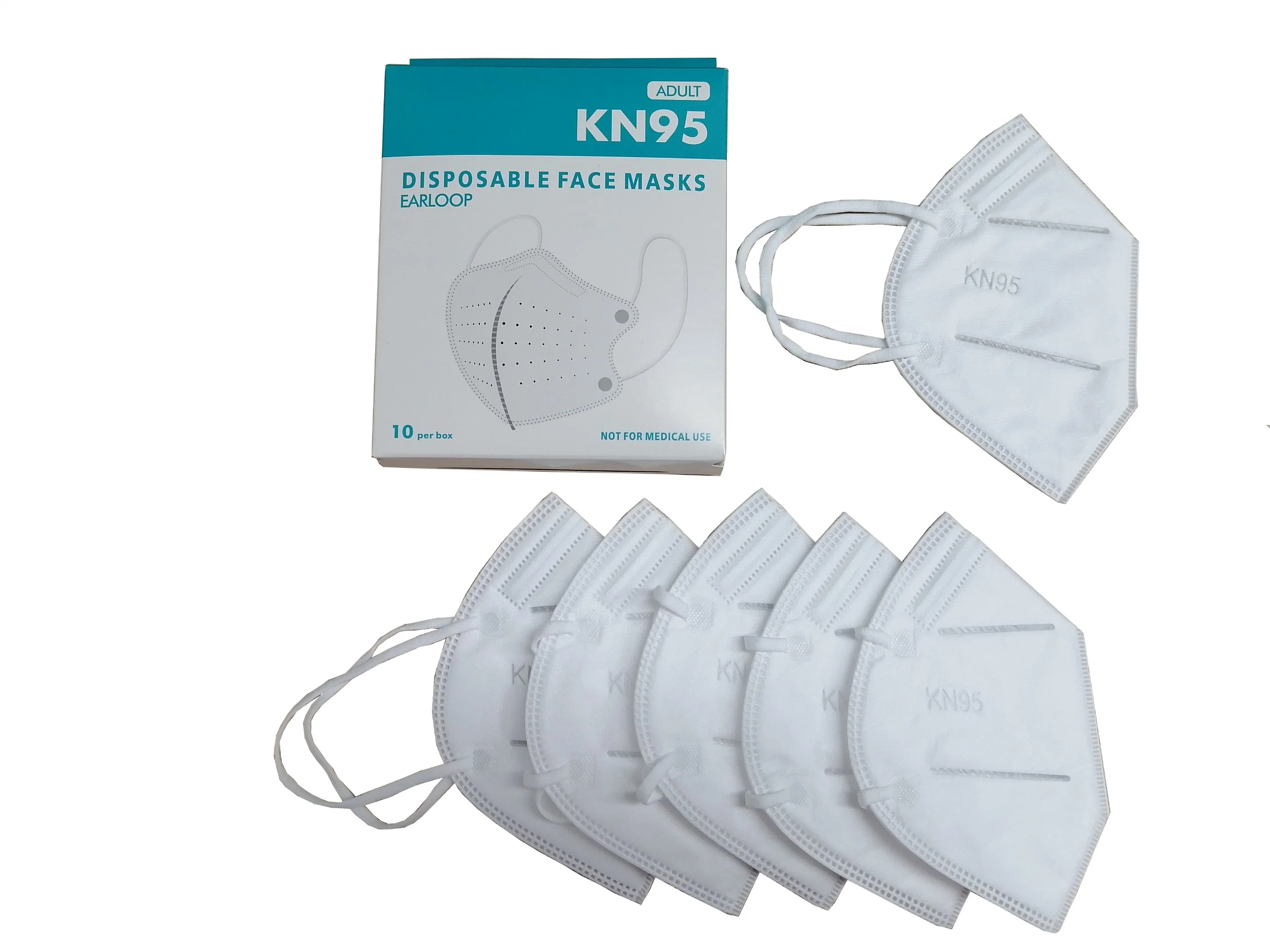 Mascarilla desechable de protección facial 5 capas resistente al polvo KN95 mitad plegable Máscara facial