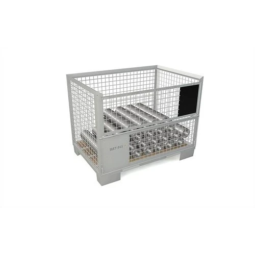 Stillage cargo de la cage de stockage de matériaux de revêtement en poudre amovible en acier empilable à usage intensif avec des prix concurrentiels