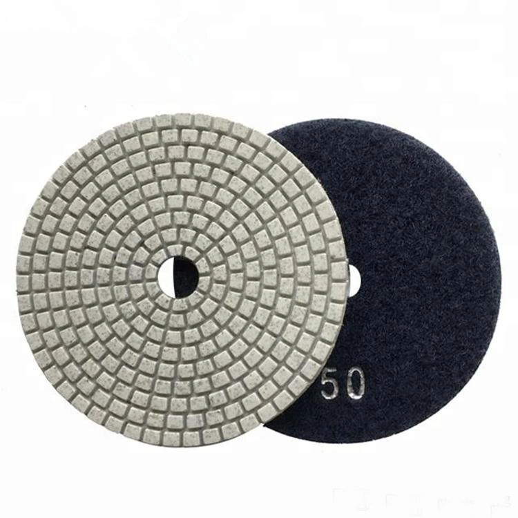 4 Inch D100mm 7 Steps Diamond Tools Wheels Flexible Grinding Disc Wet Polishing Pad for Angle Grinder for Stone