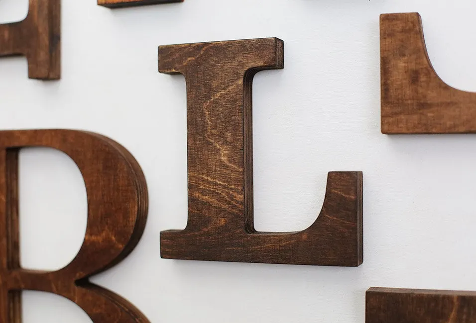 Standing Wooden Alphabet Wood Letters 3D Decor for Wedding, Birthday, Party, Home