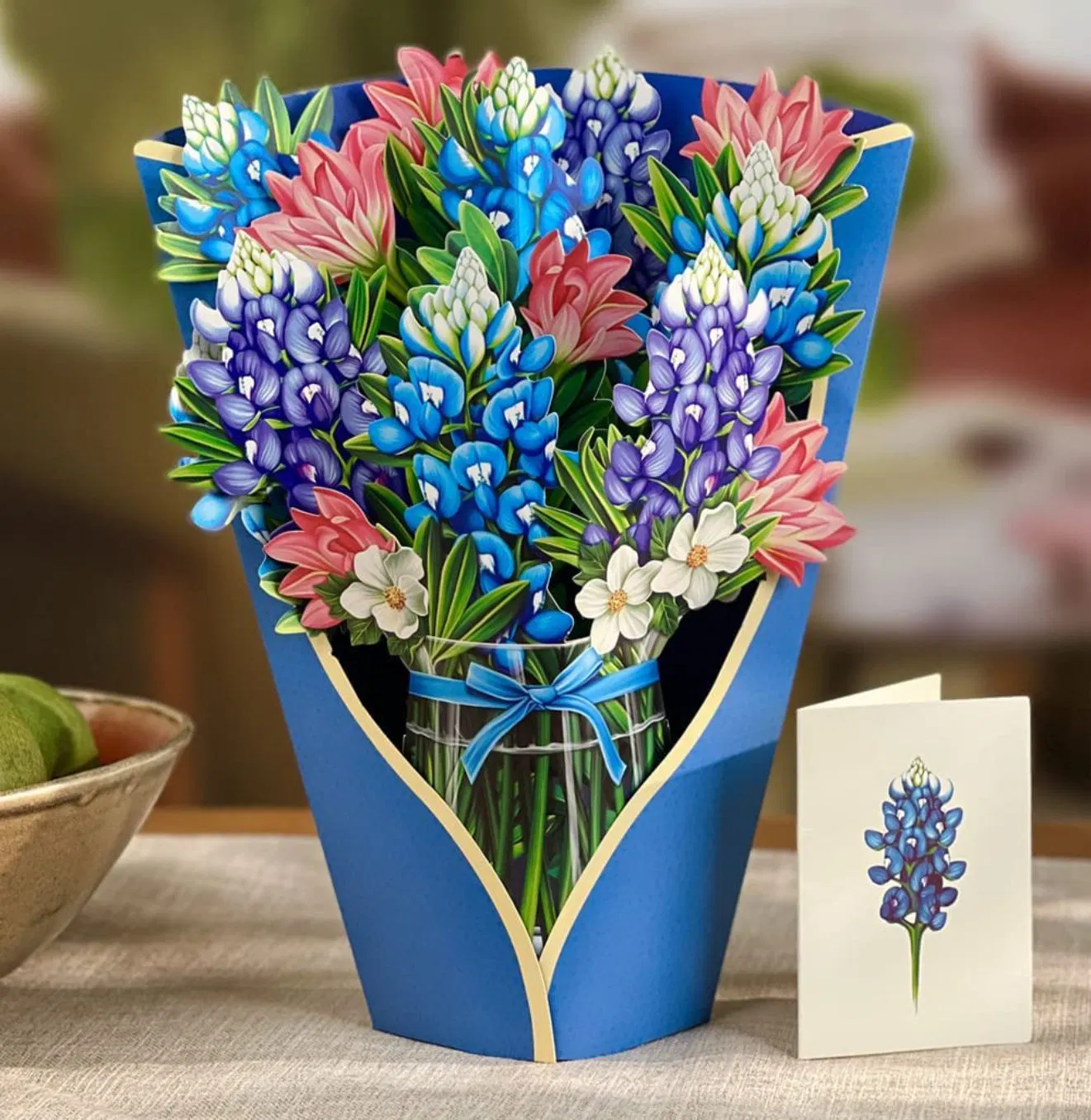 Buttercups and Butterflies Flower Bouquet 3D Popup Greeting Cards Stationery Set