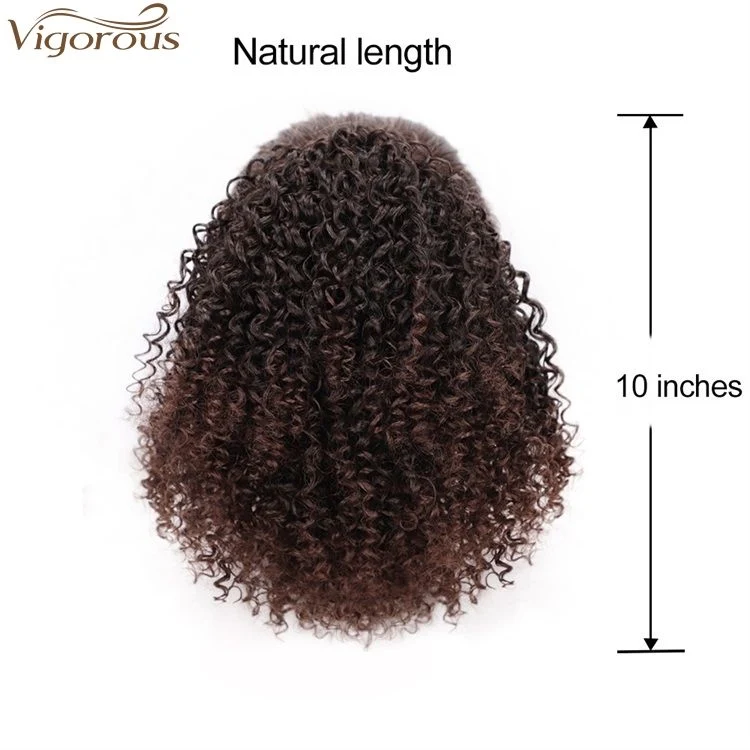 Kinky Hair Extension Messy Curly Synthetic Short Drawstring Ponytail Hairpiece