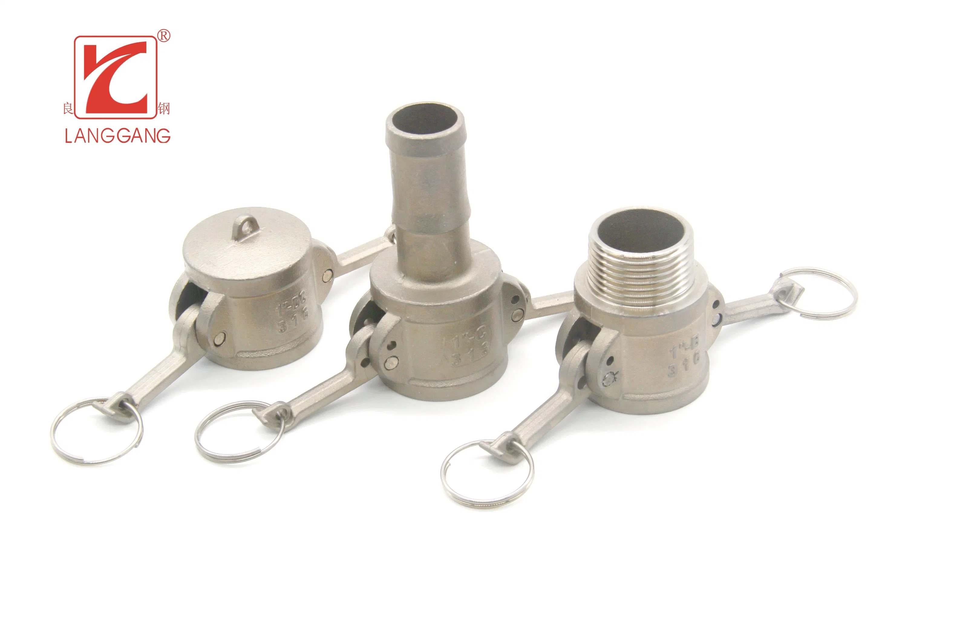 Type-DC Standard Inox SS304/SS316 Stainless Steel Casted BSPT Thread Dust Cap Camlock