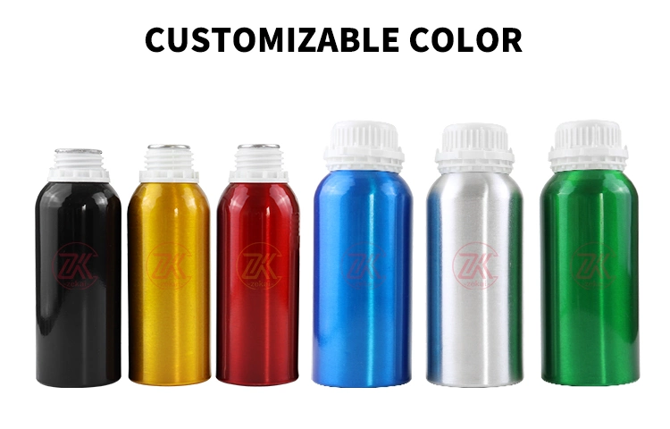 50ml 100ml 200ml 300ml 500ml 1000ml 5L Cosmetic Essential Oil Aluminum Bottle with Leak Proof Lid