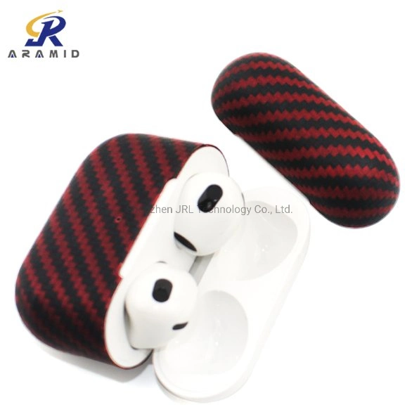 Airpods 3 Aramid Fiber Case Red Color Carbon Fiber Cover Mobile Phone Accessory