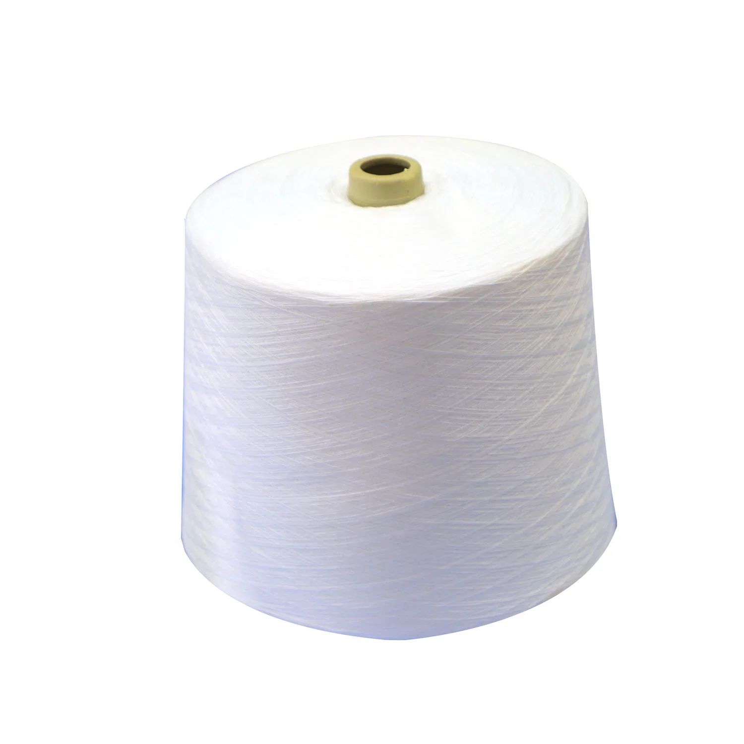 100% Fil de polyester filé 20s/2 20s/3 40s/2 42s/2 Blanc brut sur tube teint pour machine à coudre.