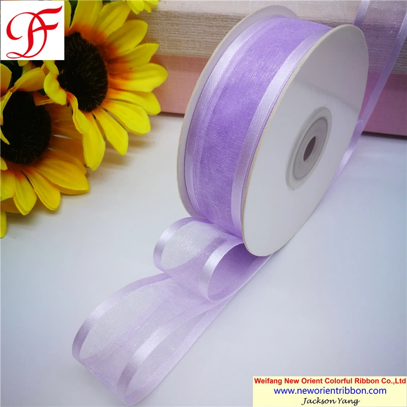 OEM 100% Nylon Sheer Organza Ribbon with Satin Edges for Gifts/Wedding/Wrapping/Party Decoration/Christmas/Packing/Garment